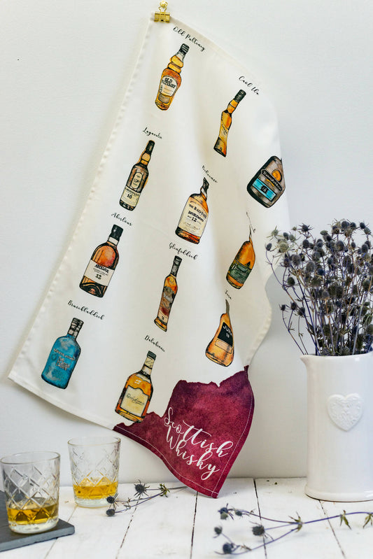 Scottish Whisky Tea Towel