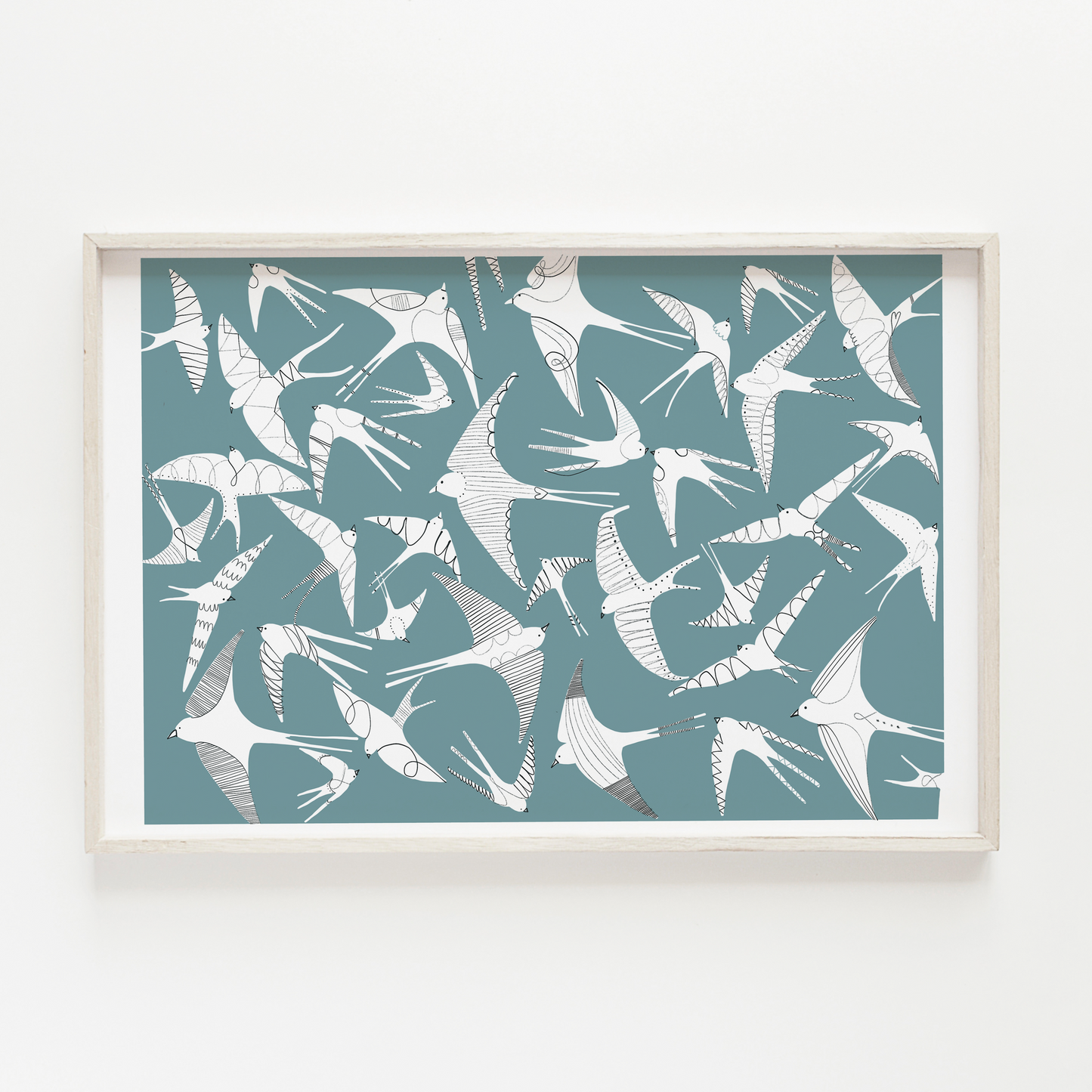 A Swoop of Swallows Art Print