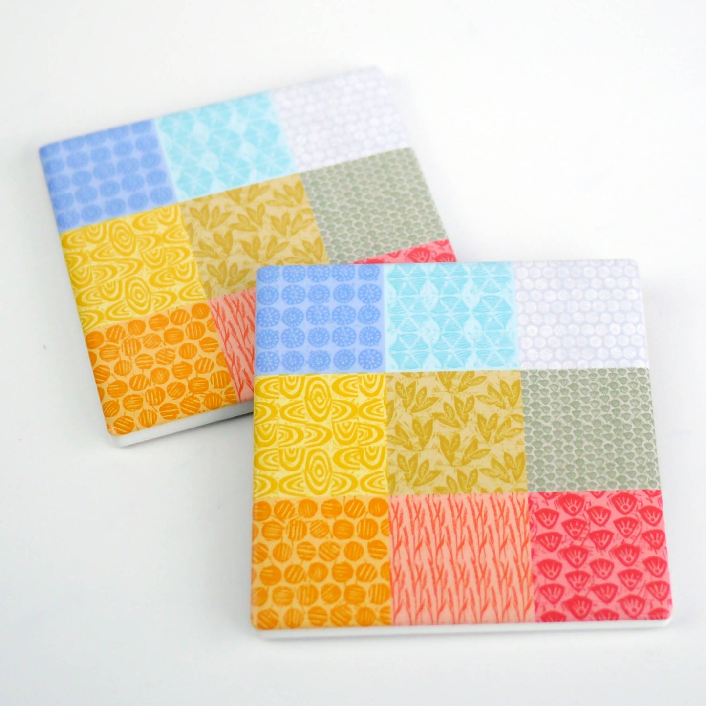 Patchwork Mix Ceramic Coasters