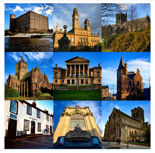 Paisley signed square print 30 x 30cm