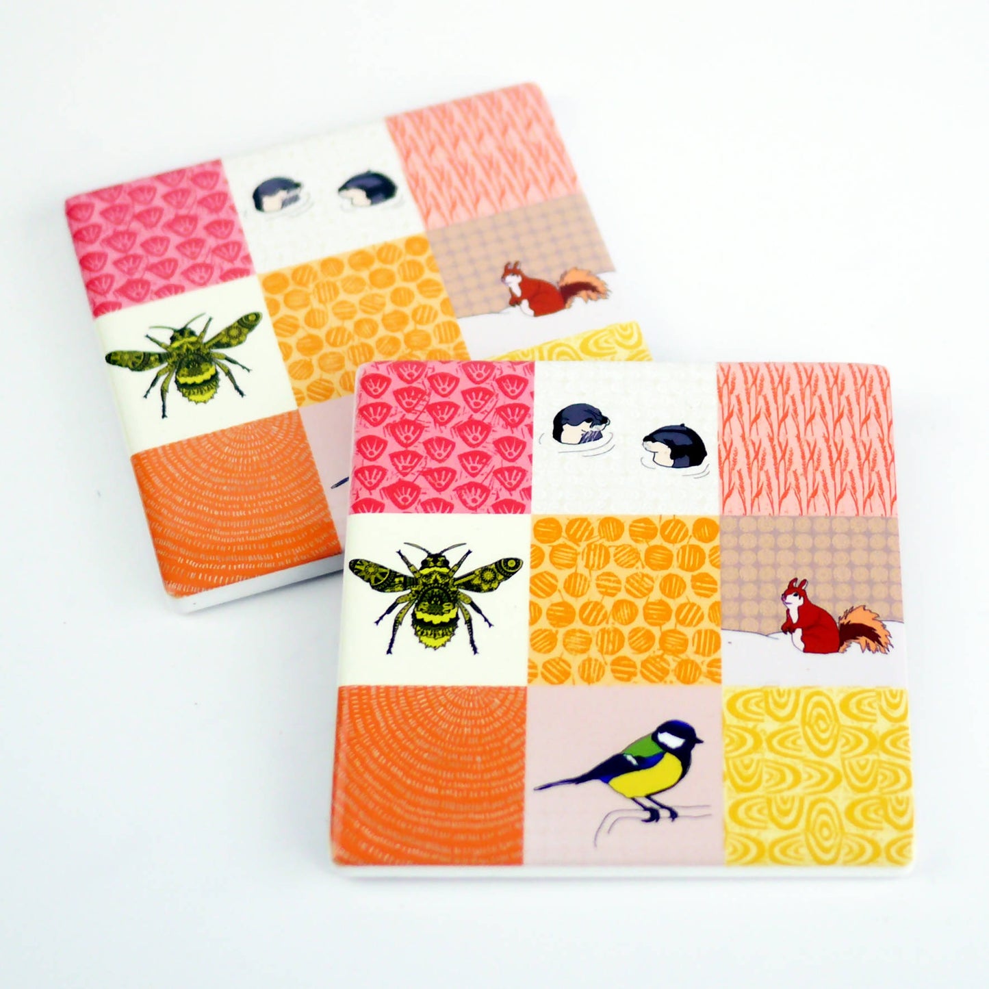 Patchwork Mix Ceramic Coasters